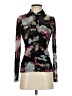 White House Black Market Floral Black Long Sleeve Blouse Size XXS - photo 1