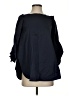 Tibi 100% Cotton Solid Black 3/4 Sleeve Blouse Size 0 - photo 1