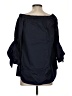 Tibi 100% Cotton Solid Black 3/4 Sleeve Blouse Size 0 - photo 2
