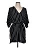 Lush 100% Polyester Stripes Black Casual Dress Size L - photo 1