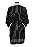 Lush 100% Polyester Stripes Black Casual Dress Size L - photo 2