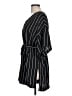 Lush 100% Polyester Stripes Black Casual Dress Size L - photo 5