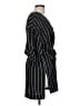 Lush 100% Polyester Stripes Black Casual Dress Size L - photo 4
