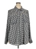 Torrid 100% Polyester Houndstooth Silver Long Sleeve Blouse Size 3X Plus (3) - photo 1