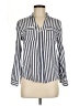 Alexander Jordan 100% Rayon Stripes Blue Long Sleeve Blouse Size M - photo 1