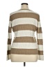 Christopher & Banks Stripes Tan Pullover Sweater Size XL - photo 2