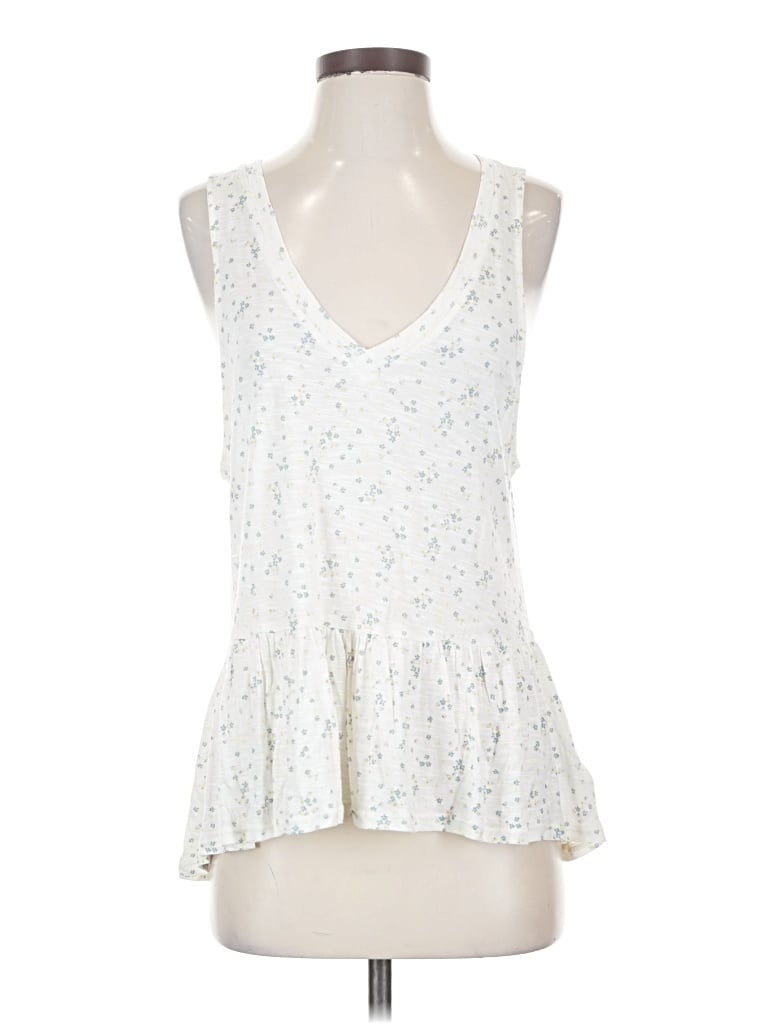 Pre-owned Lucky Brand Sleeveless Blouse In White