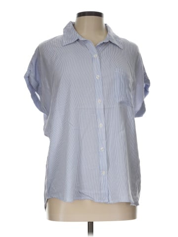 Cosmic Blue Love Short Sleeve Blouse (view 1)