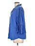 Chico's 100% Polyester Blue 3/4 Sleeve Blouse Size Lg (2) - photo 5