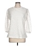 Cato 100% Polyester Stars White 3/4 Sleeve Blouse Size L - photo 1