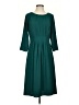 Talbots 100% Polyester Solid Teal Casual Dress Size 4 - photo 1