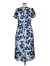 Talbots 100% Polyester Print Blue Casual Dress Size 14 - photo 2