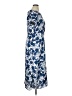 Talbots 100% Polyester Print Blue Casual Dress Size 14 - photo 4