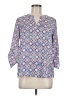 Pink Rose 100% Polyester Blue 3/4 Sleeve Blouse Size M - photo 1