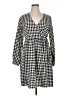 Vila 100% Polyester Checkered-gingham Ivory Casual Dress Size EU 40 / US 10 - photo 1