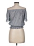 Subdued 100% Cotton Gray Short Sleeve Blouse Size M - photo 2