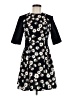 Zara 100% Polyester Floral Black Casual Dress Size M - photo 1