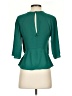 Express 100% Polyester Green 3/4 Sleeve Blouse Size XS - photo 2