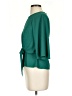 Express 100% Polyester Green 3/4 Sleeve Blouse Size XS - photo 5