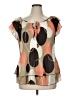 DressBarn 100% Polyester Brown Short Sleeve Blouse Size 1X - photo 1