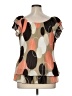 DressBarn 100% Polyester Brown Short Sleeve Blouse Size 1X - photo 2