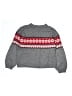 Hanna Andersson Chevron-herringbone Gray Pullover Sweater Size 10 - photo 2