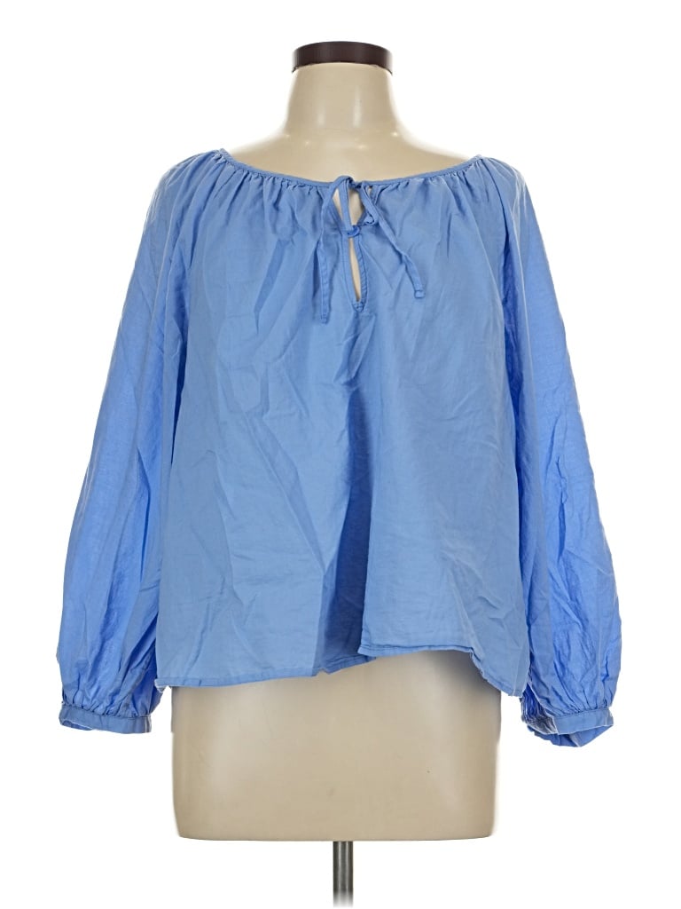 Pre-owned Universal Thread 3/4 Sleeve Blouse In Blue