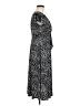 Christopher & Banks Print Black Casual Dress Size 6 - photo 4