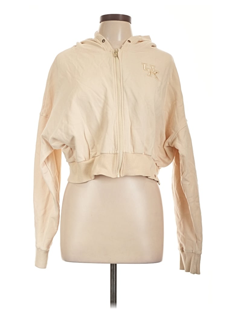 Pre-owned Assorted Brands Zip Up Hoodie In Ivory