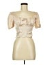 Love Tree Gold Tan Short Sleeve Top Size M - photo 1