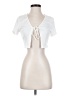 Romwe Ivory Short Sleeve Top Size 4 - photo 1