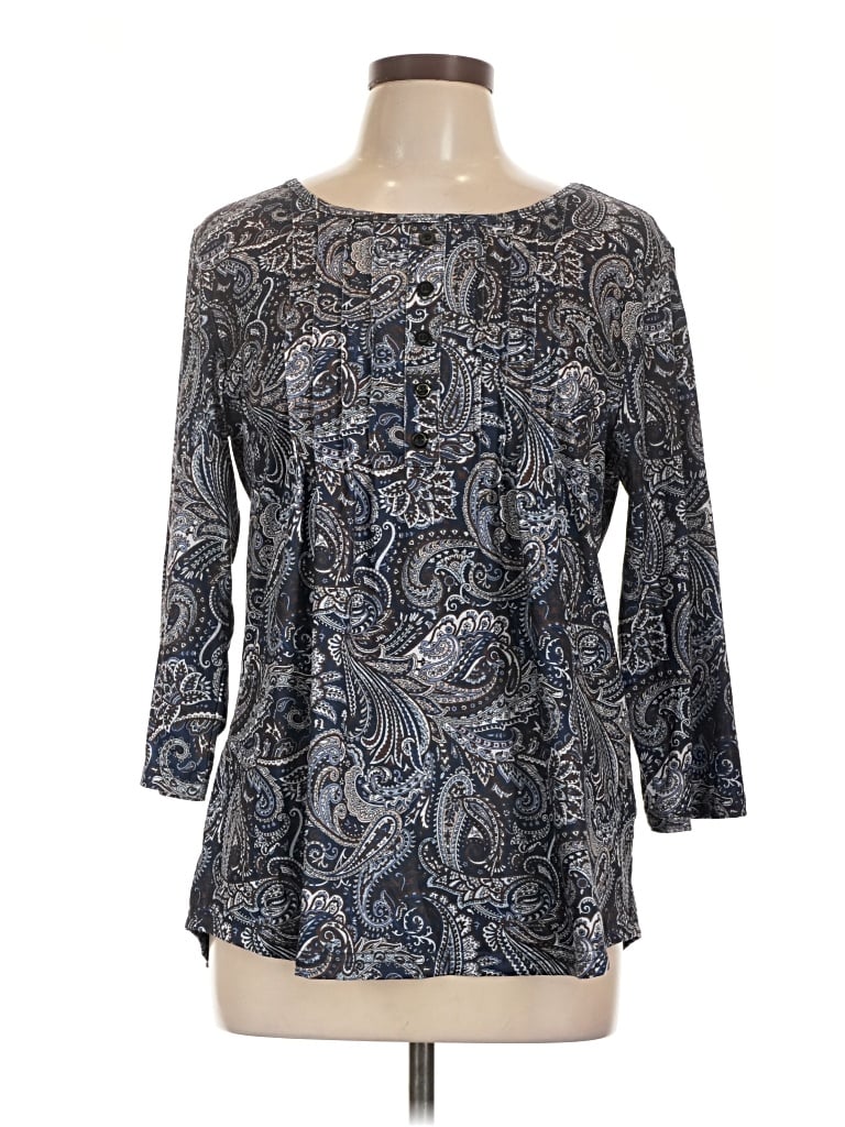 Unbranded 3/4 Sleeve Blouse In Black
