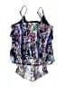 Trimshaper Print Purple Swimsuit Top Size 18 - photo 2