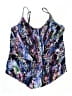 Trimshaper Print Purple Swimsuit Top Size 18 - photo 1