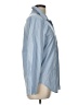 Sincerely Jules Stripes Blue Long Sleeve Button-Down Shirt Size L - photo 4