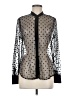 J.Crew 100% Polyamide Polka Dots Black Long Sleeve Blouse Size 6 - photo 1