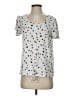Fred David Polka Dots Silver Short Sleeve Blouse Size S - photo 1
