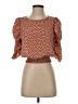Paper Crane 100% Polyester Brown 3/4 Sleeve Blouse Size S - photo 1