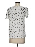 Fred David Polka Dots Silver Short Sleeve Blouse Size S - photo 2