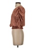 Paper Crane 100% Polyester Brown 3/4 Sleeve Blouse Size S - photo 5