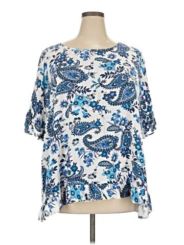 Evans Short Sleeve Blouse (view 1)