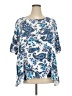 Evans 100% Viscose Blue Short Sleeve Blouse Size 22 - photo 1