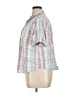 Erika 100% Cotton Plaid Green Short Sleeve Button-Down Shirt Size 1X - photo 5