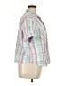 Erika 100% Cotton Plaid Green Short Sleeve Button-Down Shirt Size 1X - photo 4