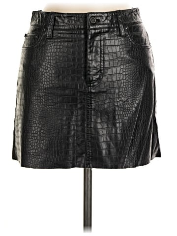 Alice + Olivia Faux Leather Skirt (view 1)