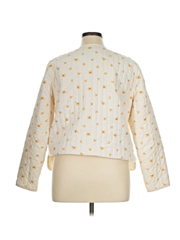 Madewell Cotton Quilted Zip-Up Liner Jacket in French Daisies (view 2)