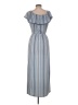 Derek Heart Stripes Blue Casual Dress Size L - photo 2