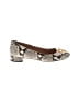 Tory Burch 100% Leather Animal Print Ivory Flats Size 5 1/2 - photo 1