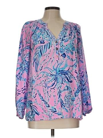 Lilly Pulitzer Long Sleeve Silk Top (view 1)
