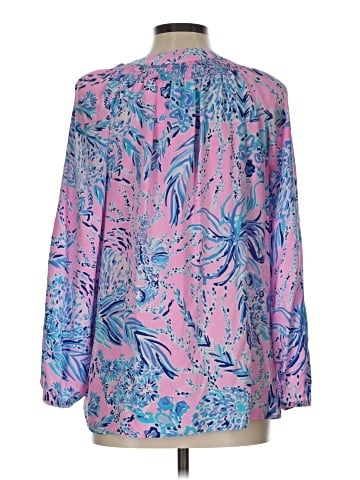 Lilly Pulitzer Long Sleeve Silk Top (view 2)
